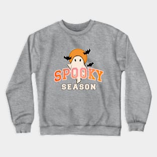 Spooky Season Cute Fun Ghost Bats Full Moon Halloween Crewneck Sweatshirt